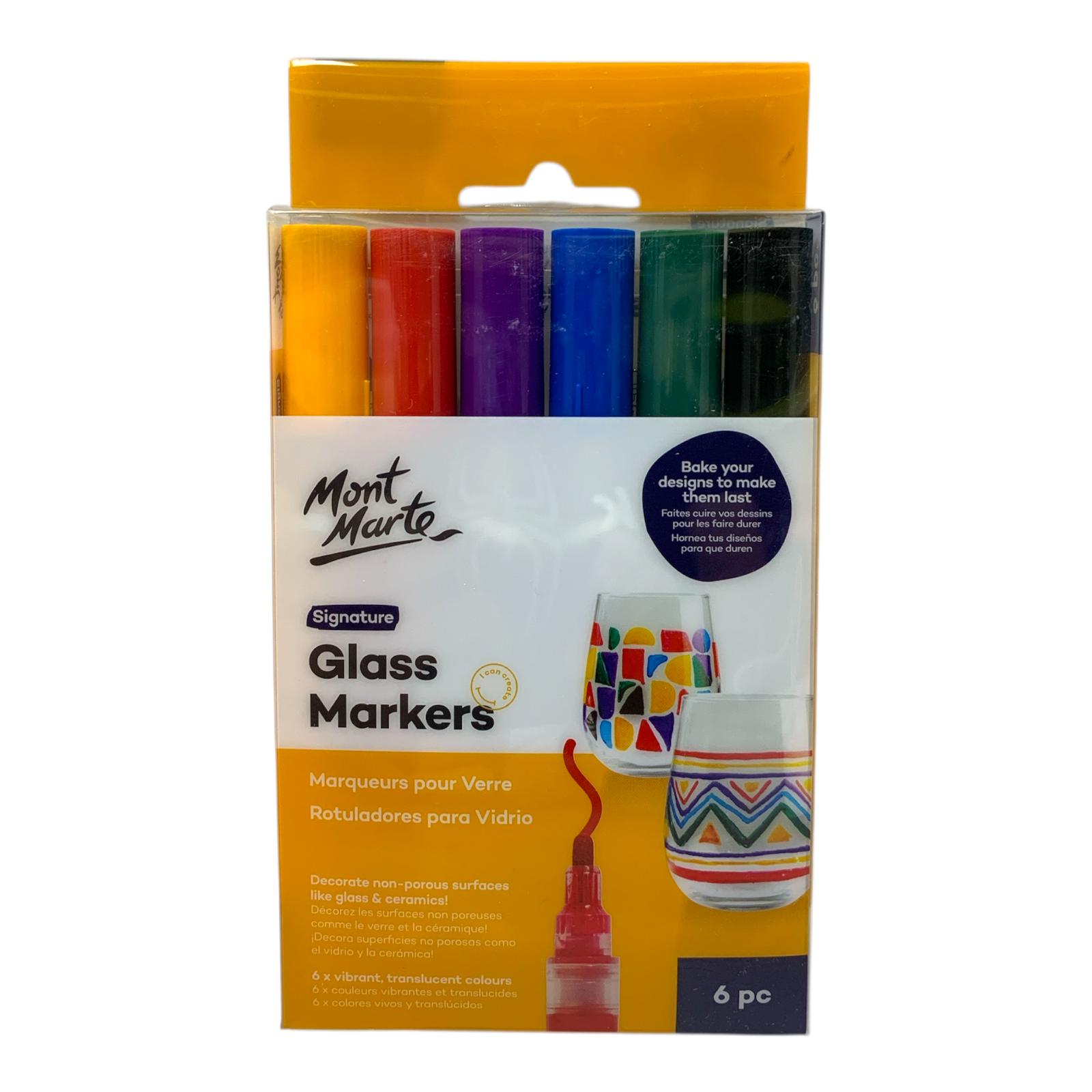 Mont Marte Glass Markers 6 Colors || الوان زجاج ماركرز مونت مارت ٦ لون