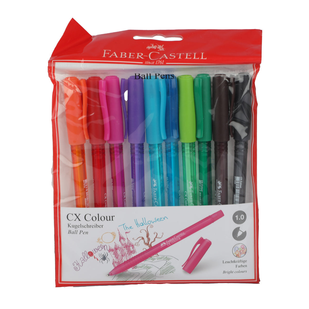Faber Castel CX 10 Colored Pens || اقلام حبر ملونة فيبر كاستل ١٠ لون