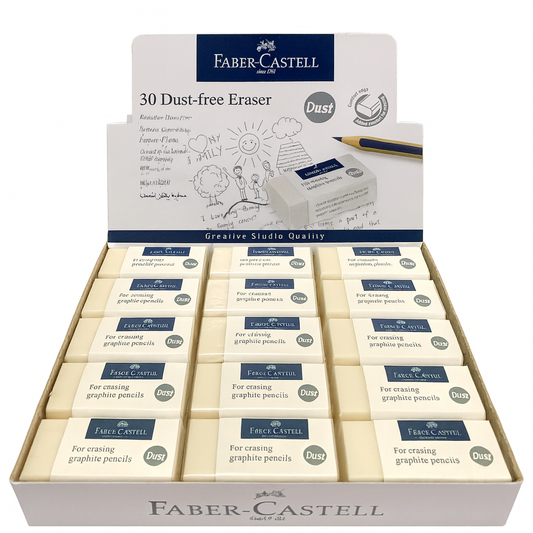 Faber Castell Large Eraser Packet 30 Pack || باكيت محايات فيبر كاستل حجم كبير عدد 30 حبة