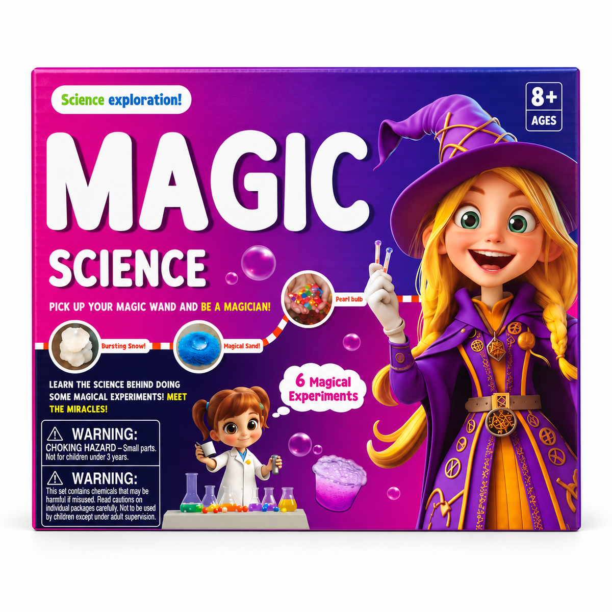 Science Exploration Magic Science Kit 8+ || مجموعة تجارب العلوم السحرية للأطفال 8+