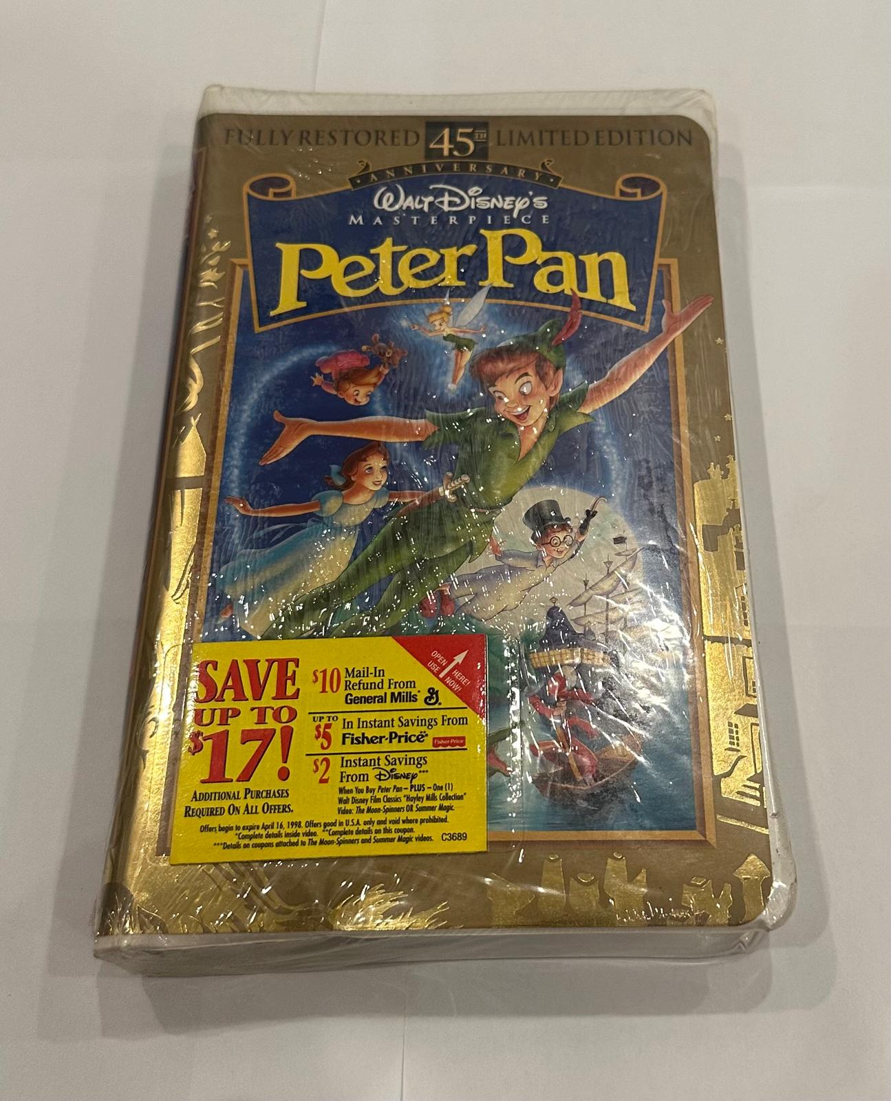 Disney VHS Tape Peter Pan Materpiece