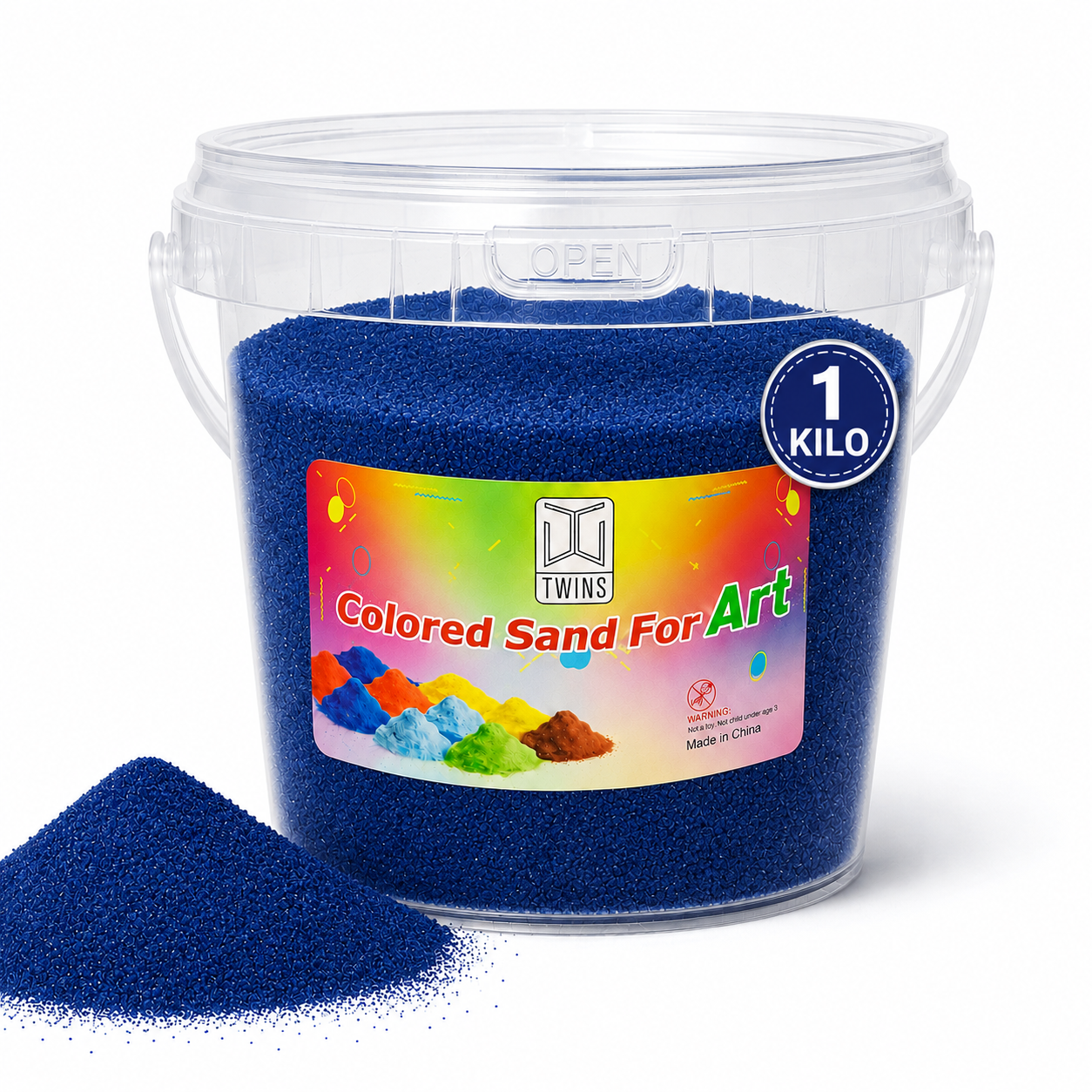 Twins Colored Sand 1 Kilo Navy || رمل ملون توينز 1 كيلو كحلي