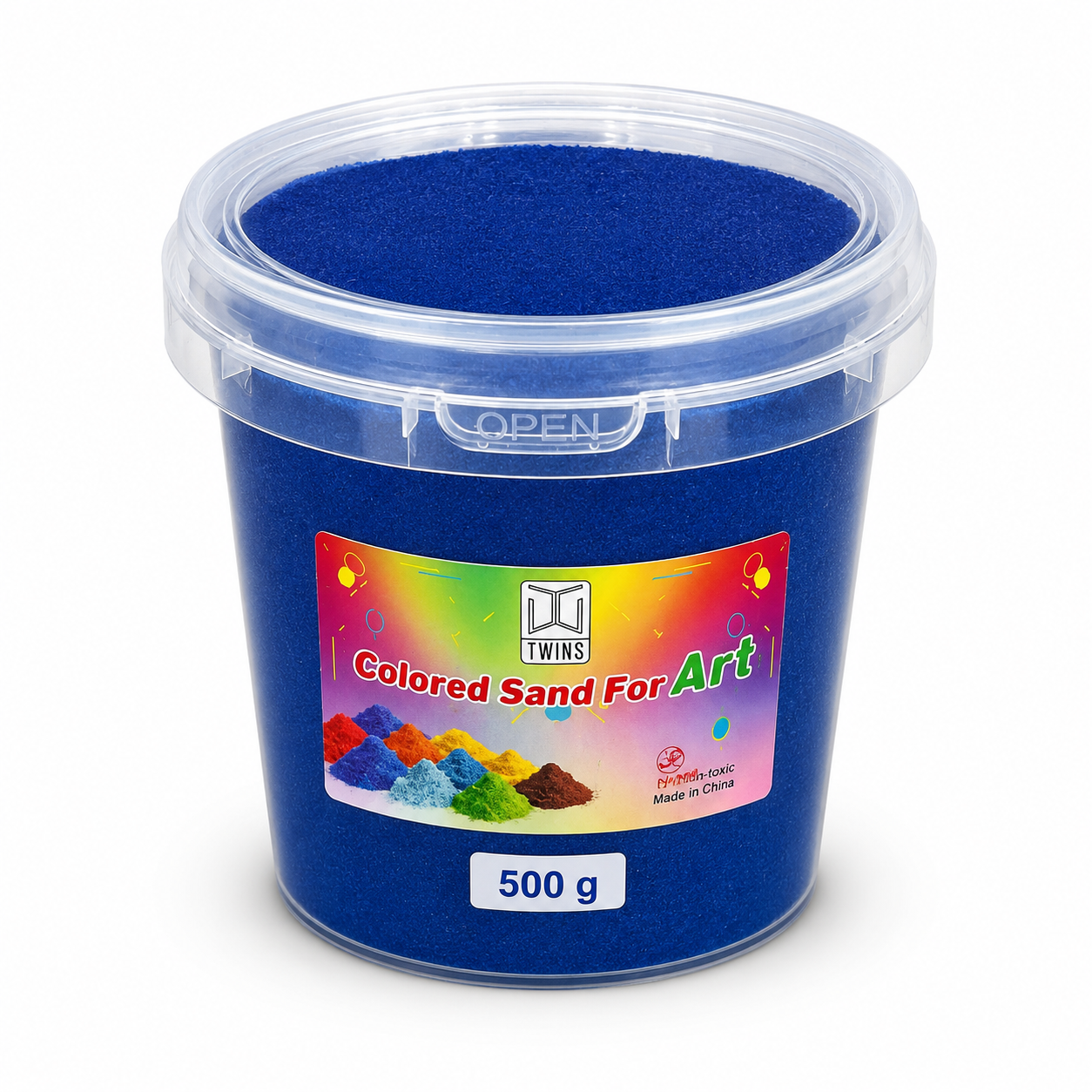 Twins Colored Sand 500g Dark Blue || رمل ملون توينز 500 جرام ازرق غامق