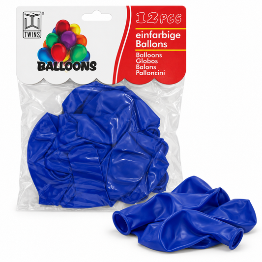 TWINS Royal Blue Balloons 12 Pcs || بالونات توينز أزرق ملكي 12 حبة