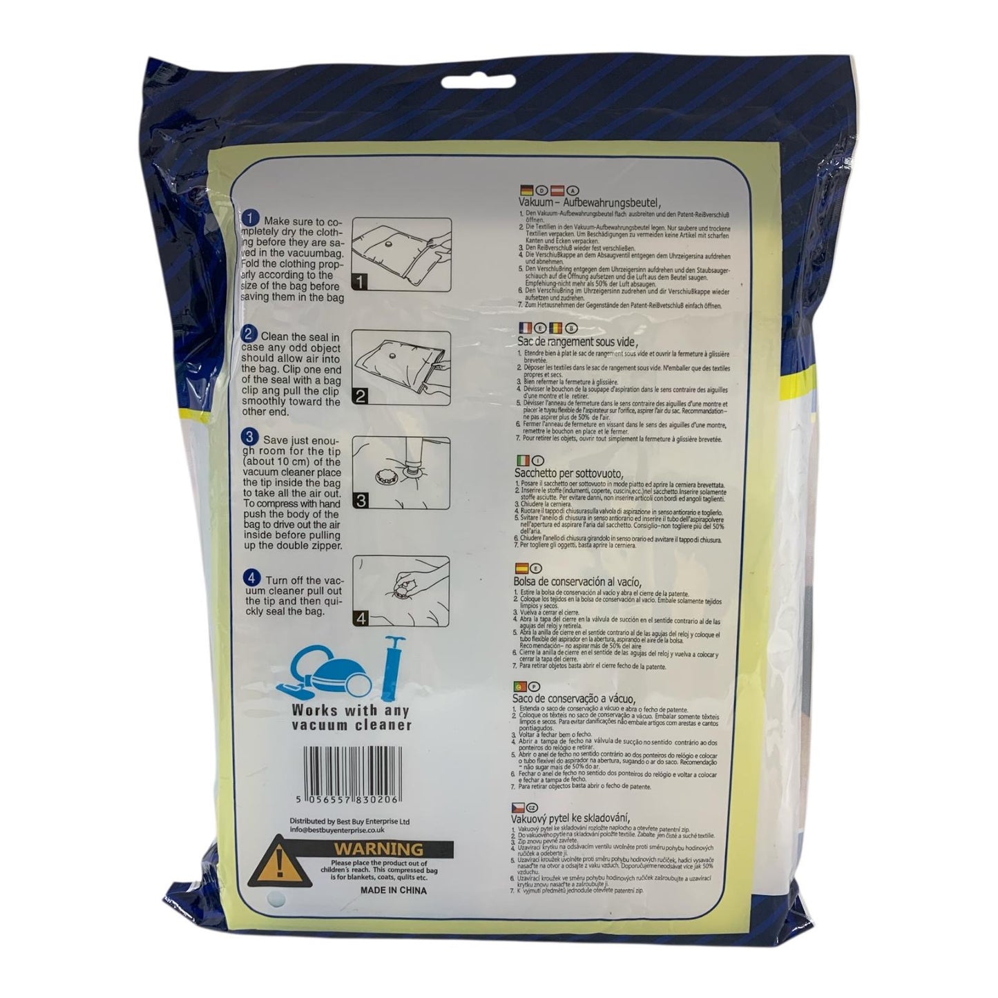 Vacuum Storage Bags 5 Pcs || اكياس تخزين بسحب الهواء عدد ٥ اكياس