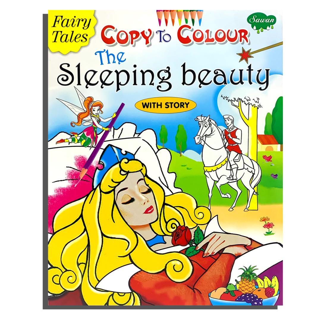 Copy to Color Sleeping Beauty || قصة اطفال الاميرة النائمة انجليزي قابلة للتلوين⁩⁩⁩