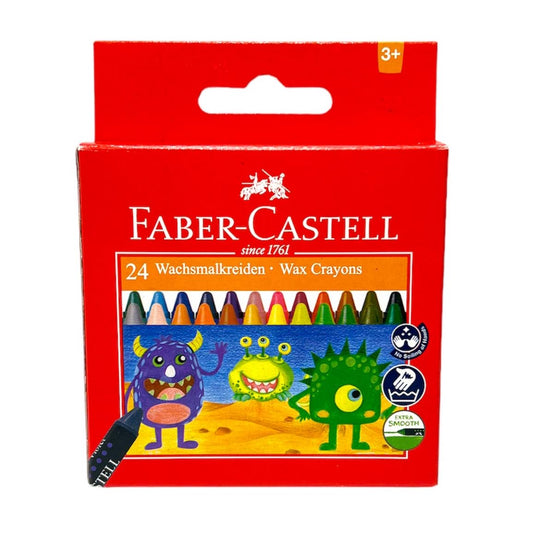 Faber Castell Wax Crayons 24 Colors || الوان شمعية فيبر كاستل ٢٤ لون 