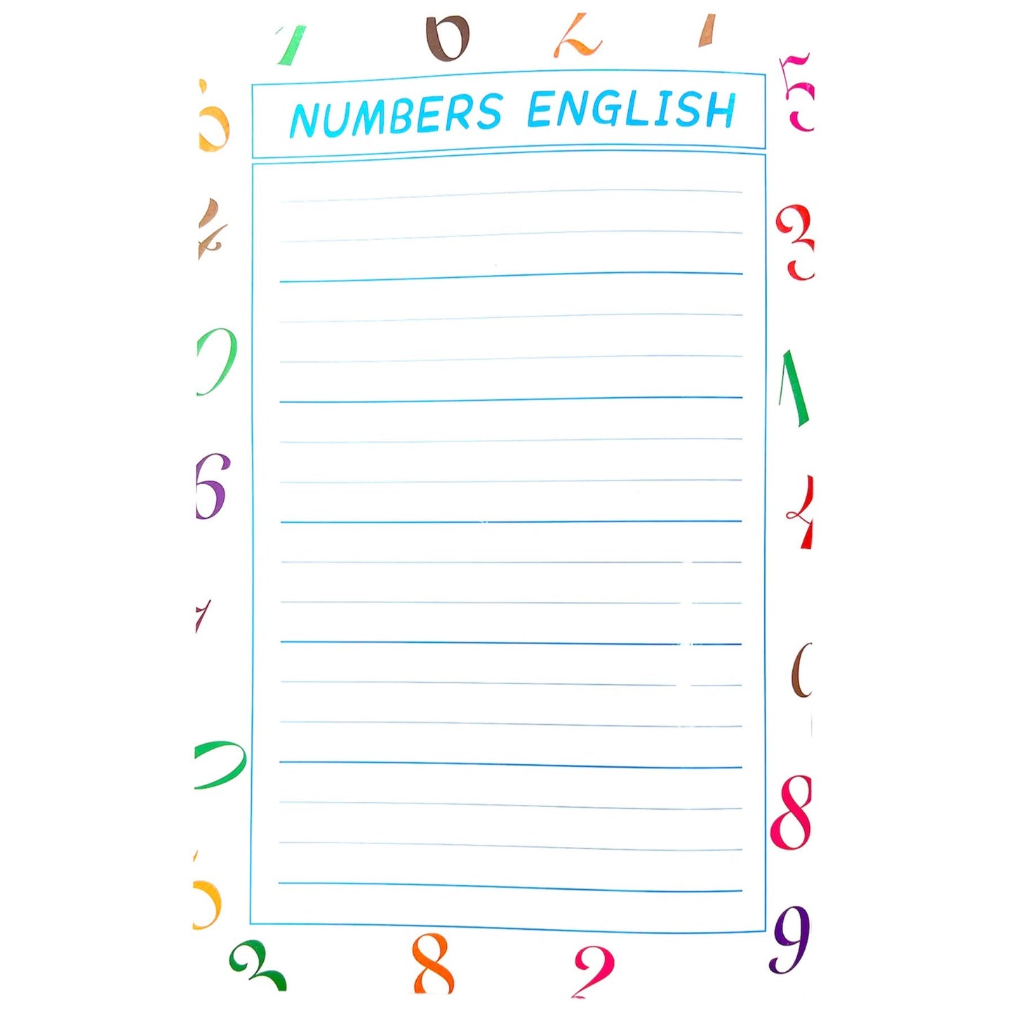 Kids Erasable English Numbers Practice Book || دفتر تعليم الاطفال الارقام الانجليزية قابل للمسح