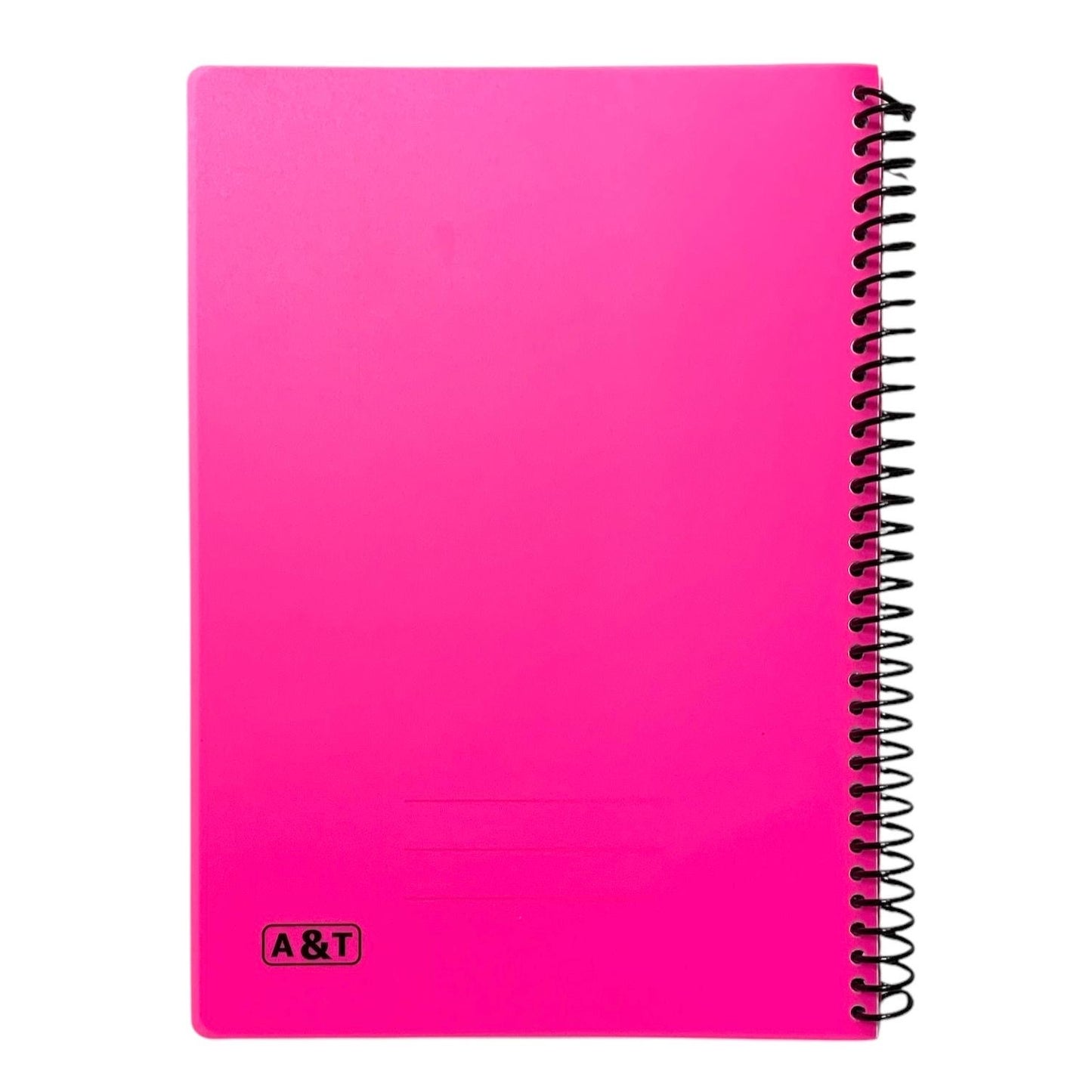 A&T Spiral Note Book 8x10 60 Pages 2 Lines Assorted Color || دفتر سلك سادة اطلس حجم 8*10عدد 60 ورقة 2 سطر انجليزي الوان مختلفة