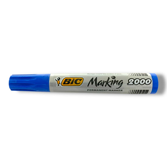 Bic Marking 2000 Permanent Marker Round Tip Blue || قلم ثابت بيك راس دائري ماركنج ٢٠٠٠ ازرق