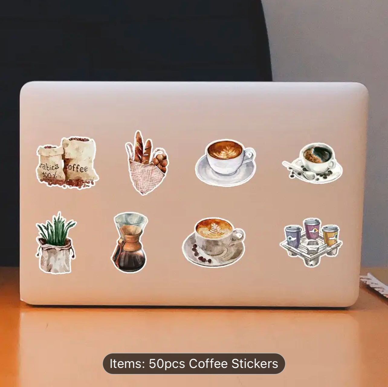 Coffee Lovers Sticker Pack 50 Pcs || ستيكرات محبي القهوه مجموعة ٥٠ ستيكر