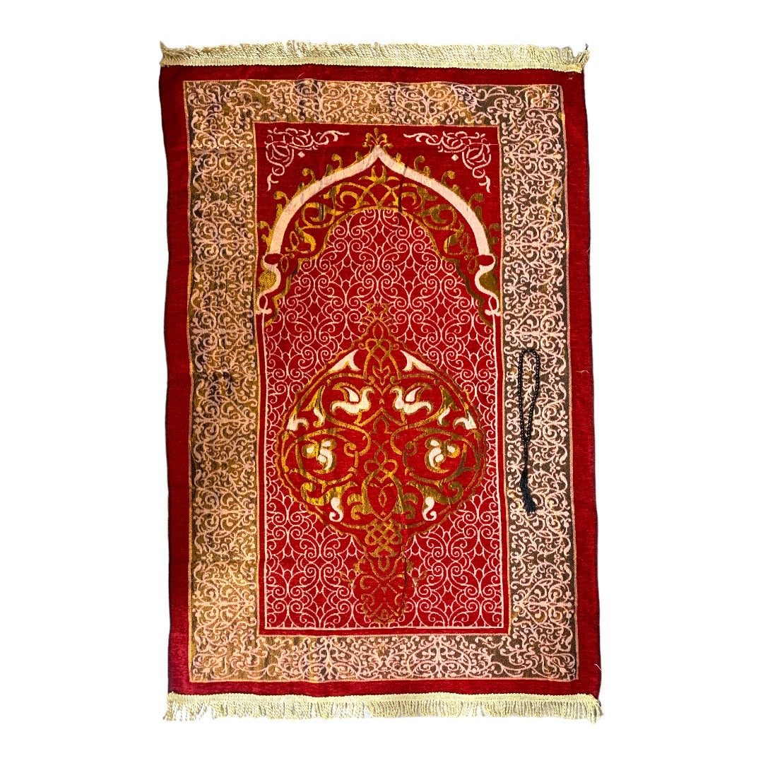 Prayer Matt Gift Set 110 x 70 || سجادة صلاه للأطفال حجم 70*110 لون عنابي