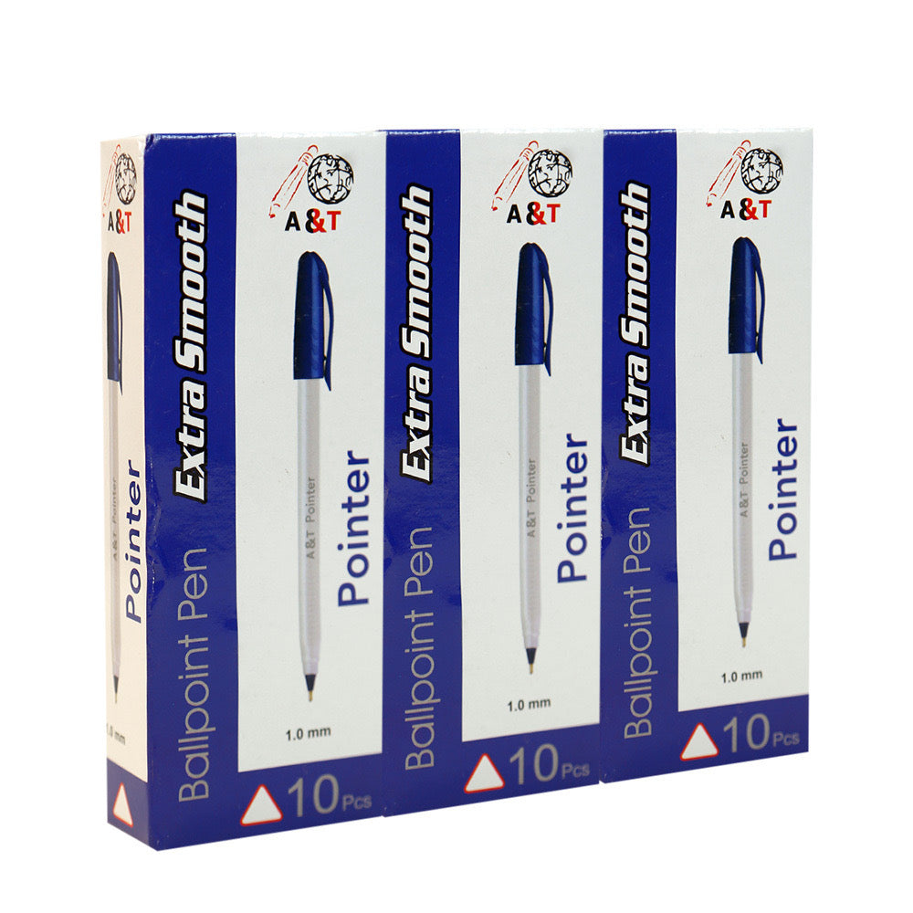 A&T Pointer Blue Pen Offer || عرض اقلام حبر بوينتر ازرق ٣ باكيت