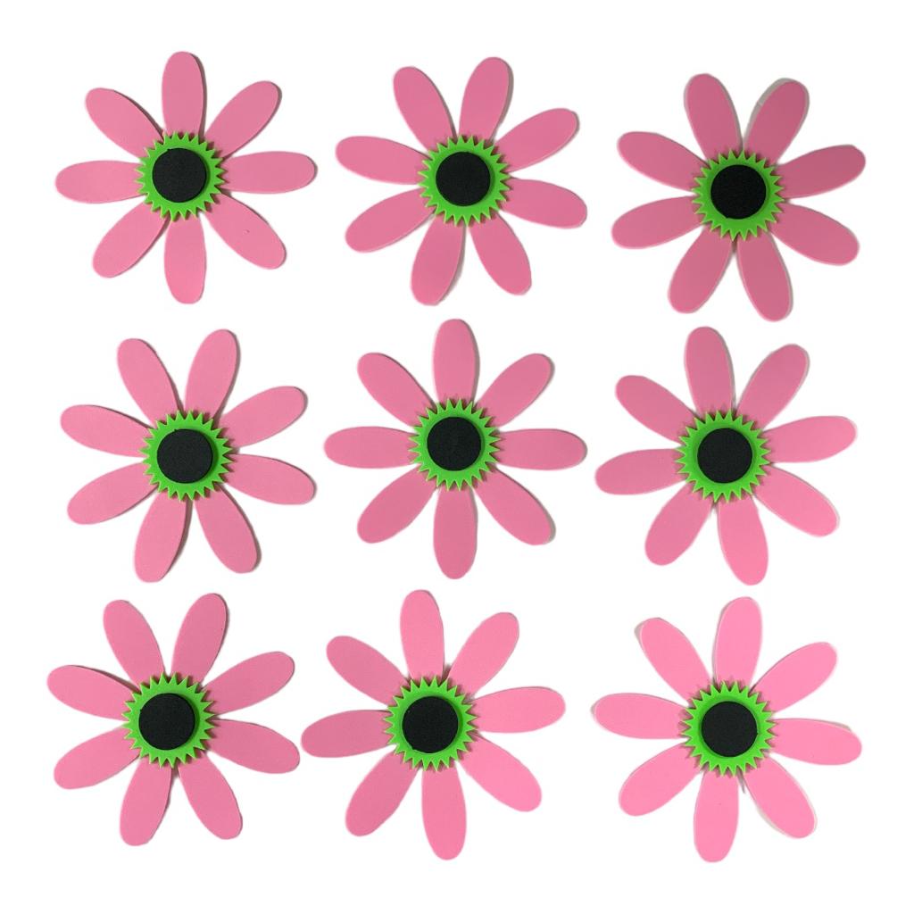 Pink Big Flowers Arts and Crafts Shapes Felt || استراتيجيات اشكال فوم ورد كبير لون وردي