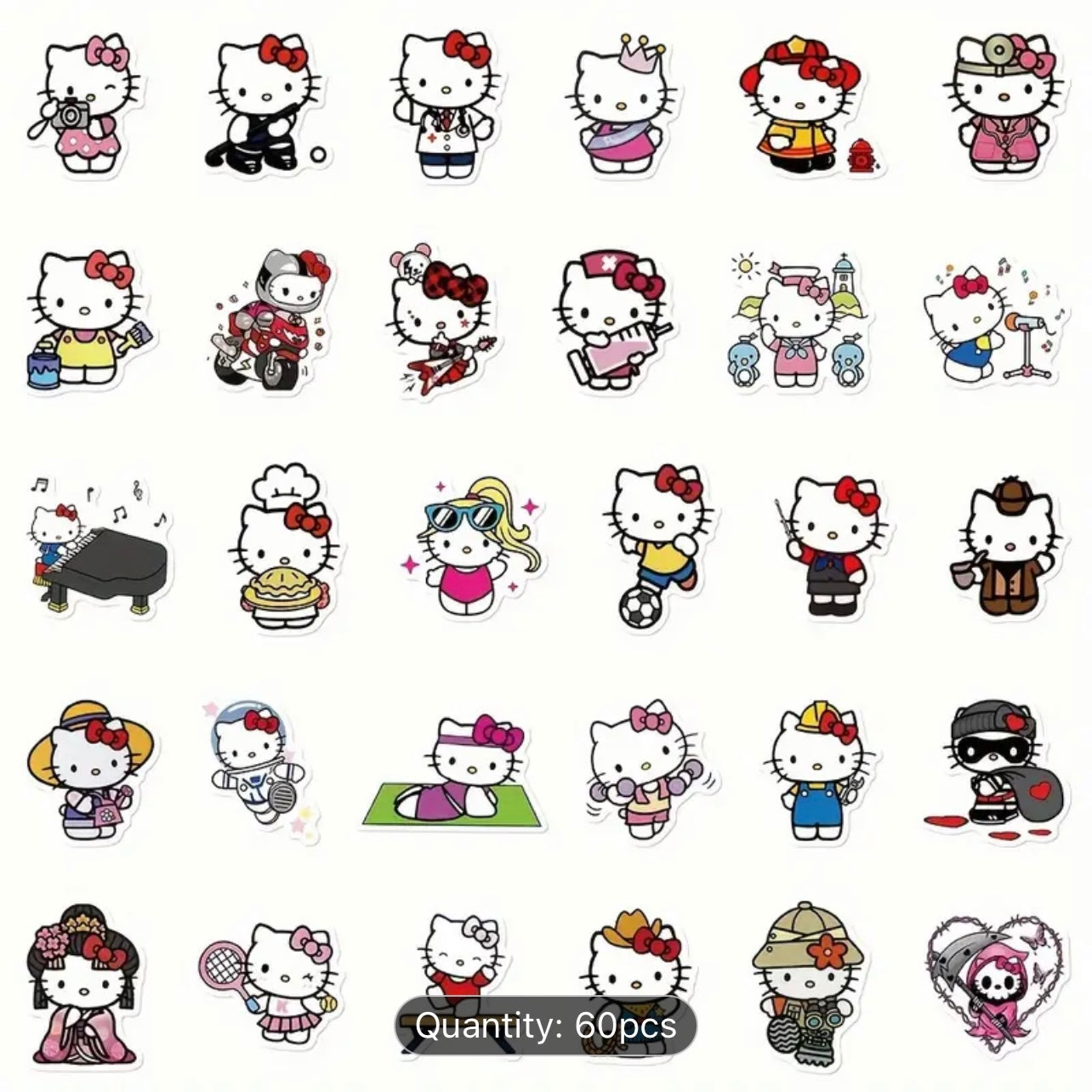 Hello Kitty Stickers 60 Pcs