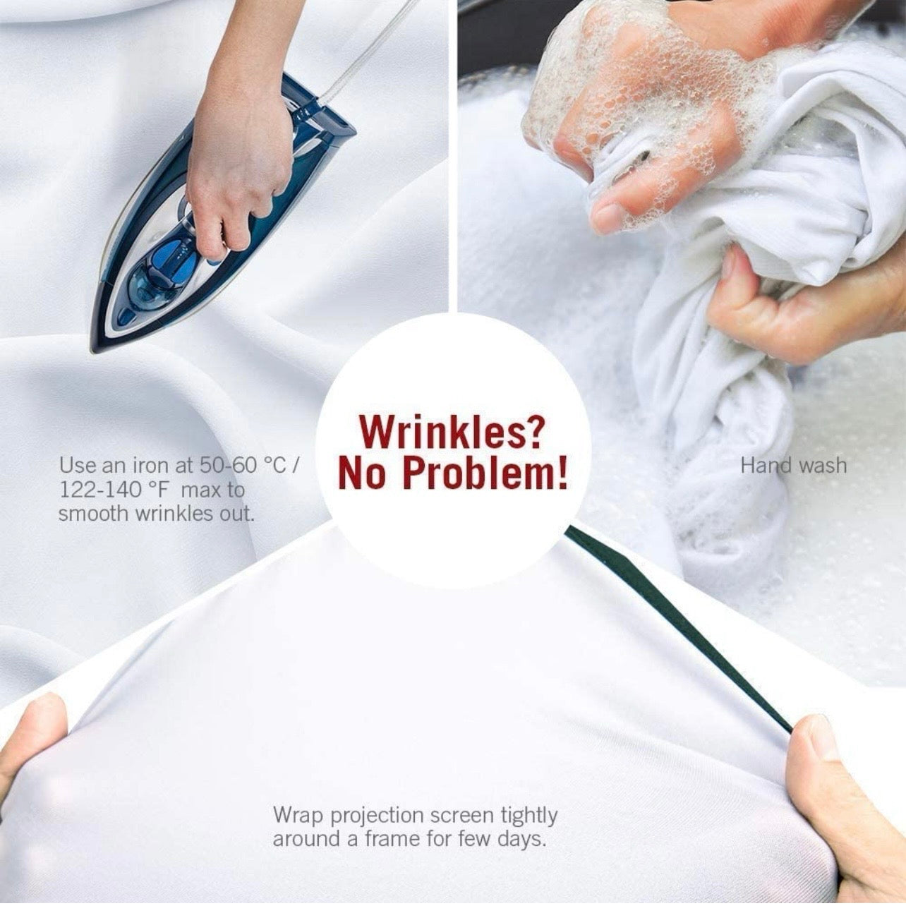 SMQ Simple Foldable Movie Projector Screen (100 inch) || اس ام كيو شاشة عرض قابلة للطي (100 بوصة)