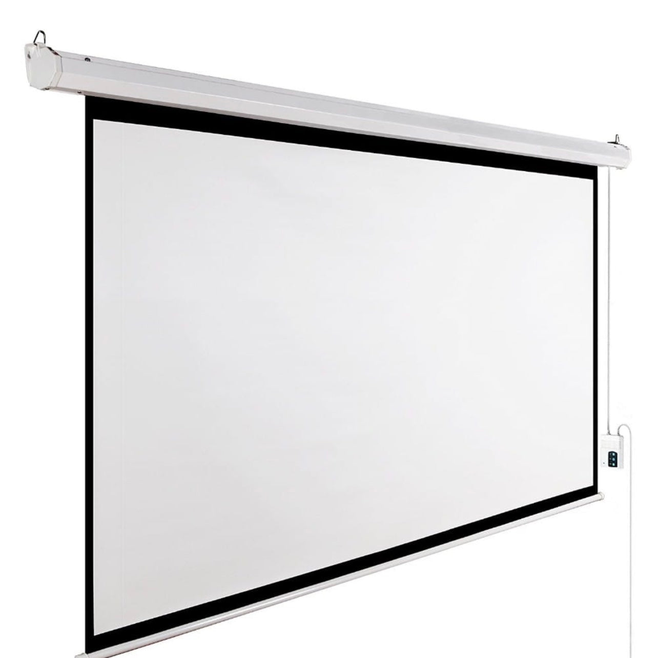 SMQ Electric Projector Screen with RF (100 inch) || اس ام كيو شاشة عرض كهربائية مع ريموت (100 بوصية)