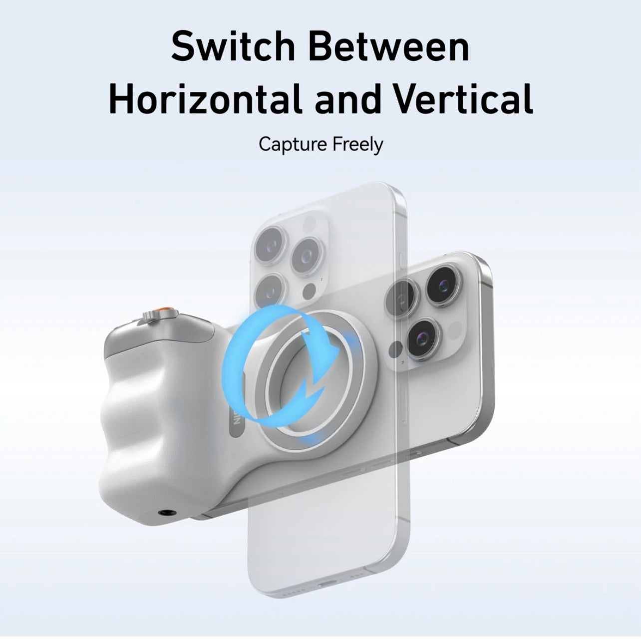 SMQ Magnetic Phone Camera Handle Grip – Model P1 MP 10 مقبض كاميرا للهاتف بتقنية التثبيت المغناطيسي من TELESIN SMQ– الموديل P1 MP 10