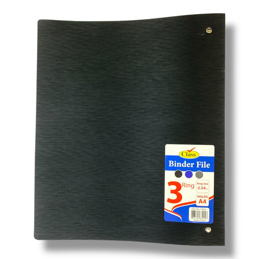 Class 3 Ring Binder File Black Color || ملف كلاس 3 حلقات لون اسود