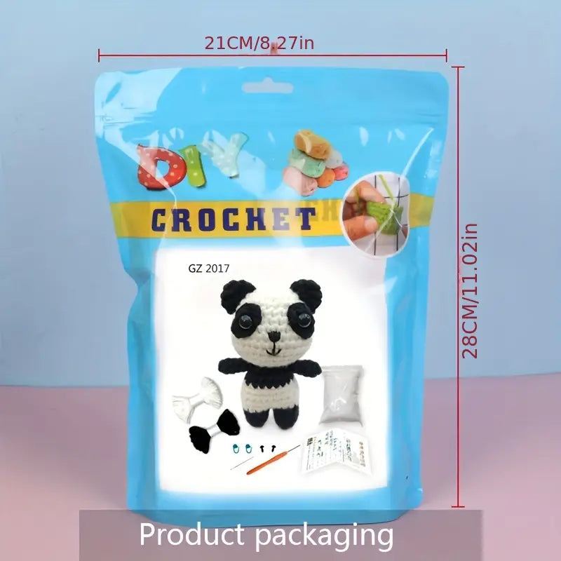 Panda Crochet Package with Turorial || مجموعة كروشيه مع فيديو توضيحي شكل باندا