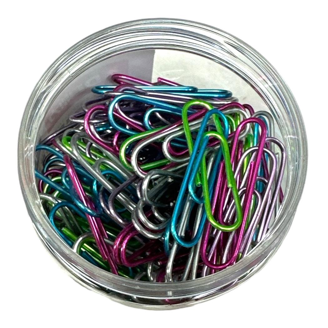 Colored Paper Clips DL3959 33 mm 100 pcs || كليبسات ورق ملونة ٣٣ مم ١٠٠ كليبس