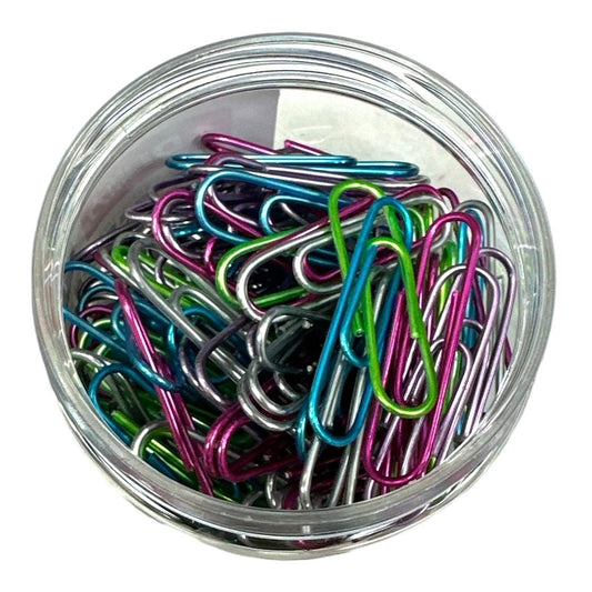 Colored Paper Clips DL3959 33 mm 100 pcs || كليبسات ورق ملونة ٣٣ مم ١٠٠ كليبس