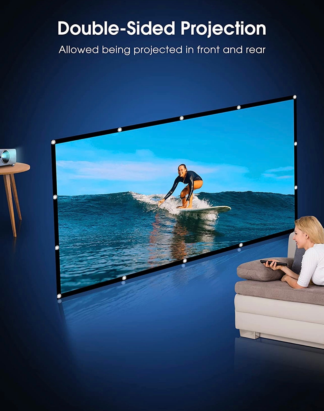SMQ Simple Foldable Movie Projector Screen (100 inch) || اس ام كيو شاشة عرض قابلة للطي (100 بوصة)