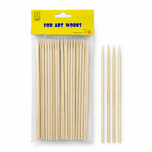 Wood Sticks Pointed Edge 20 Cm || اعواد خشب مدبب 20 سم