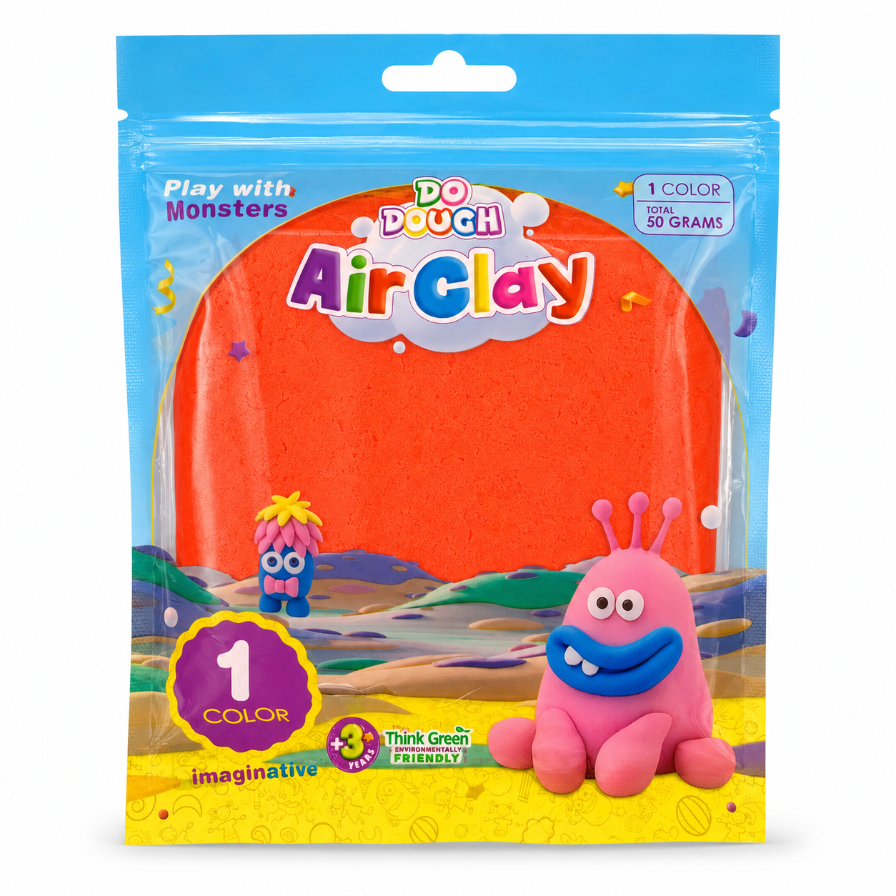 Do Dough Air Clay 50 Grams Orange || طين قطني دو دوه 50 جرام برتقالي