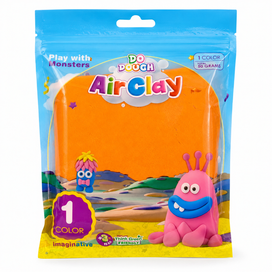 Do Dough Air Clay 50 Grams Dark Yellow || طين قطني دو دوه 50 جرام اصفر غامق