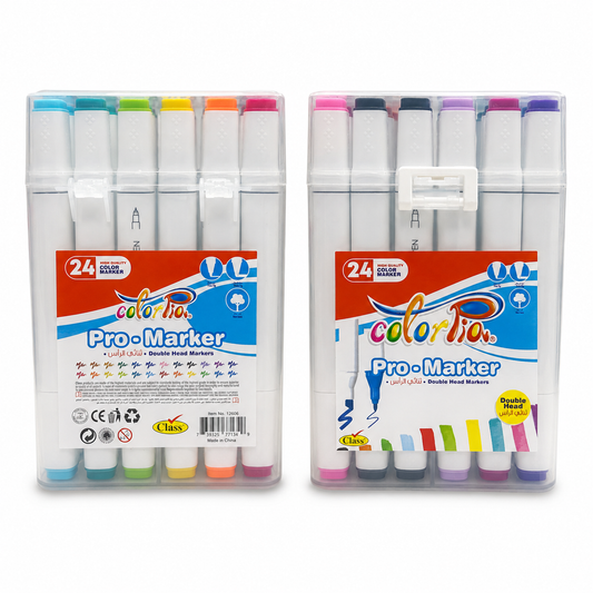 Colorpia Color Marker Double Tip 24  Colors || الوان كولور ماركر كولوربيا 24 لون راسين