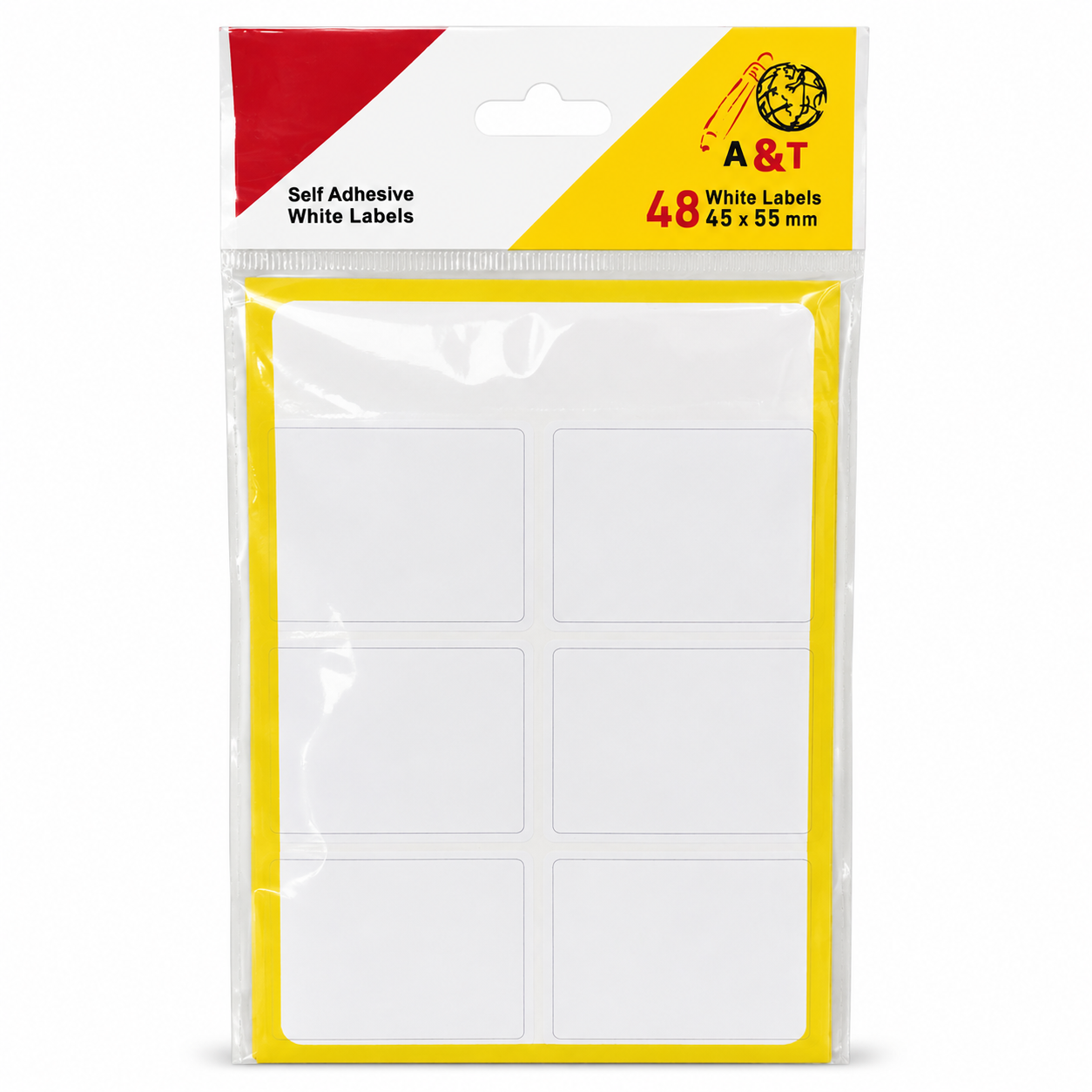 Twins White Labels 45 x 54 mm 48 Count || طوابع توينز ابيض مقاس 45*55  مم عدد 48 ستيكر