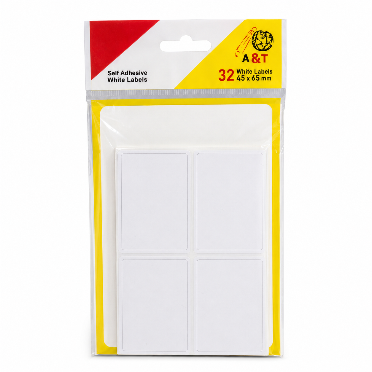 Twins White Labels 45 x 65 mm 32 Count || طوابع توينز ابيض مقاس 45*65 مم عدد 32 ستيكر