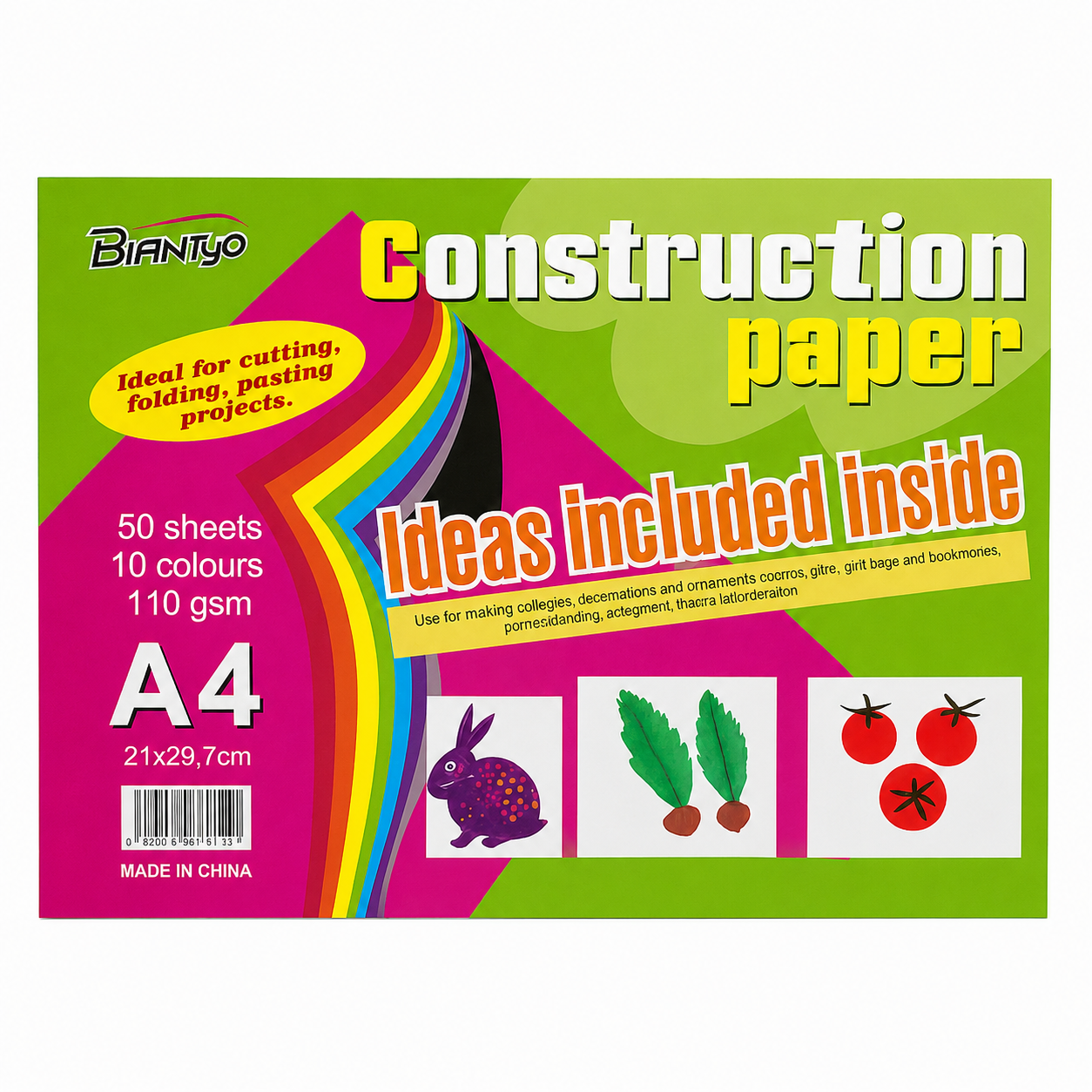 Construction Paper A4 50 Pages || A4 ورق كونستراكشن ملون 50 ورقة حجم