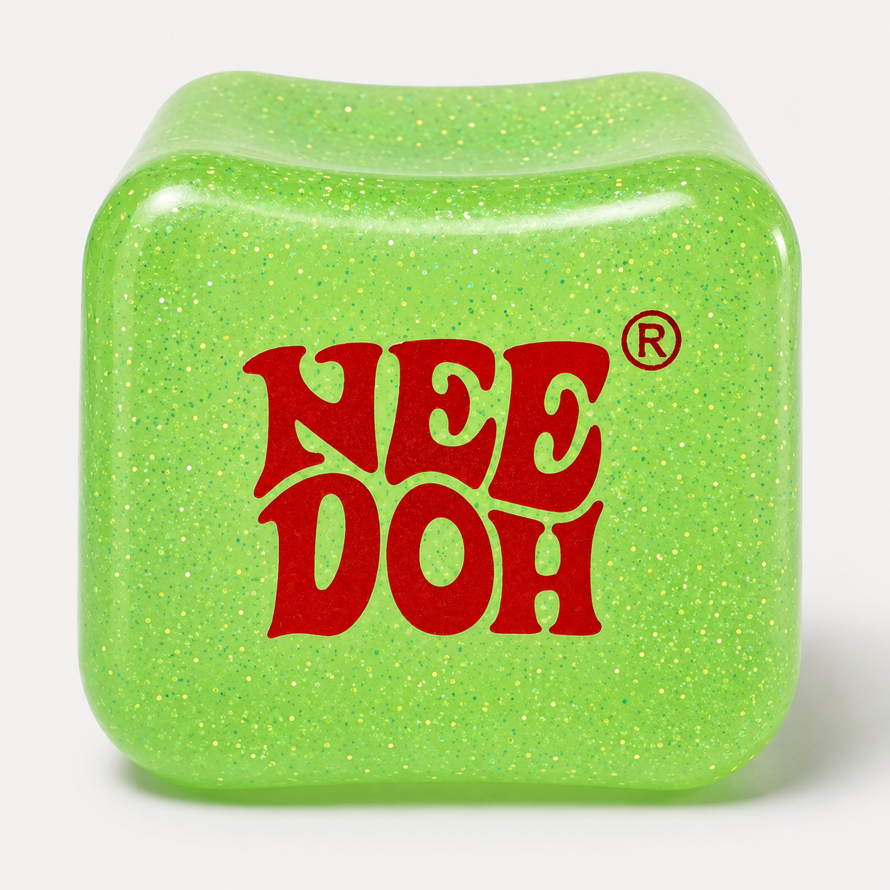 Needoh Squishy Glitter Nice Cube Green || مكعب نيدو سكوشي جلتر اخضر