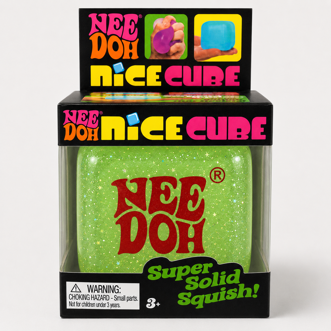 Needoh Squishy Glitter Nice Cube Green || مكعب نيدو سكوشي جلتر اخضر