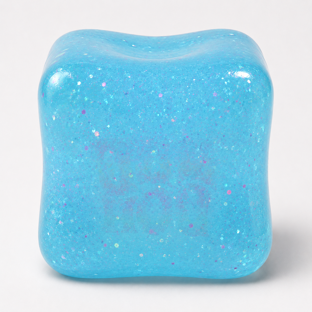 Needoh Squishy Glitter Nice Cube Blue || مكعب نيدو سكوشي جلتر ازرق