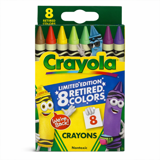 Crayola 8 Limited Edition Retired Colors Crayons || الوان كرايولا 8 لون كلاسيكية شمعية