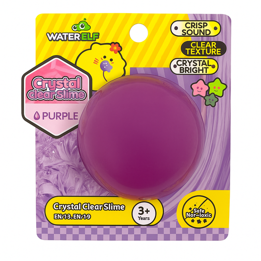 Water Elf Crystal Clear Slime Purple || واتر الف سلايم كريستال لون بنفسجي