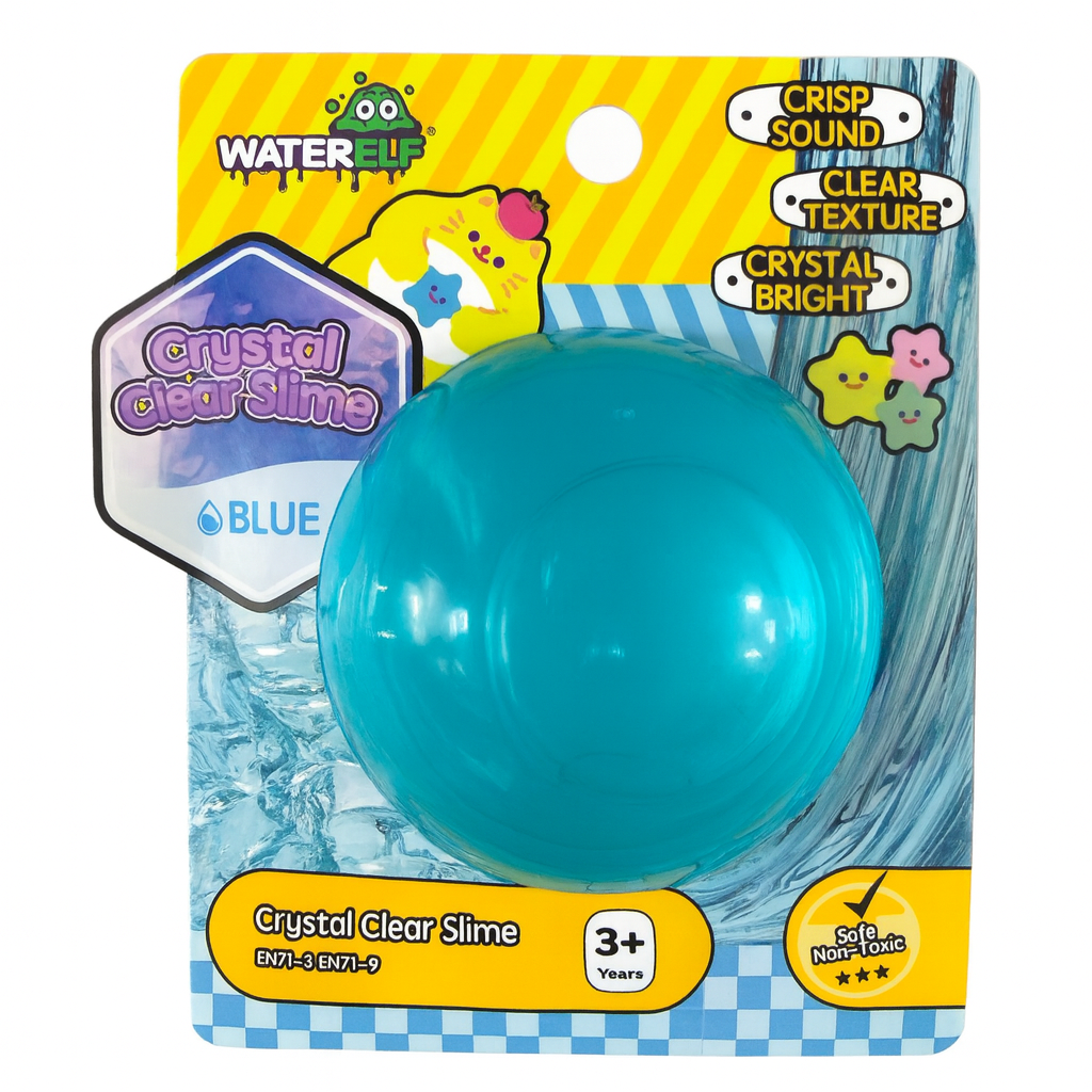 Water Elf Crystal Clear Slime Blue || واتر الف سلايم كريستال لون ازرق