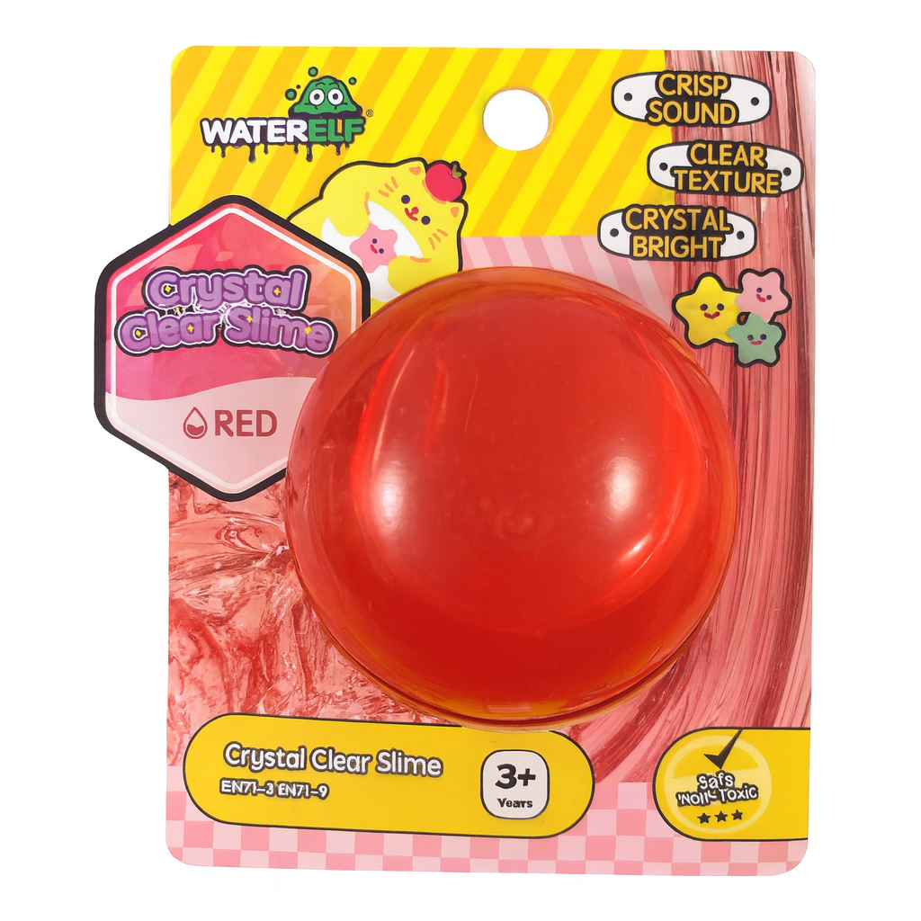 Water Elf Crystal Clear Slime Red || واتر الف سلايم كريستال لون احمر