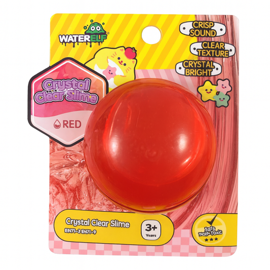 Water Elf Crystal Clear Slime Red || واتر الف سلايم كريستال لون احمر