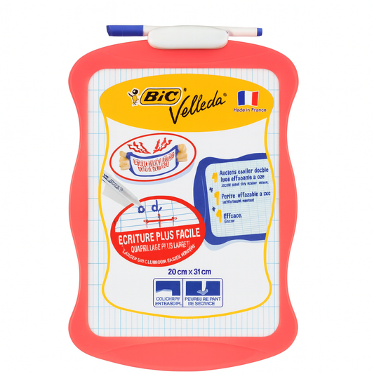 Bic Velleda Whiteboard Set 3 Pcs Pink Color || مجموعة سبورة وايت بورد بيك 3 قطعة لون وردي