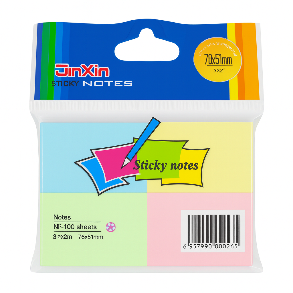 Pastel Sticky Note 4 Colors 3x2 || ستيكي نوت باستيل مربعات 3*2
