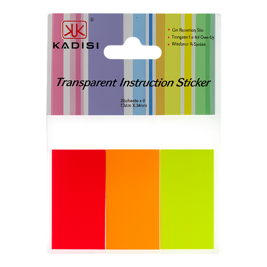 Transparent instruction Sticker || ستيكي نوت ملون شفاف للتعليم