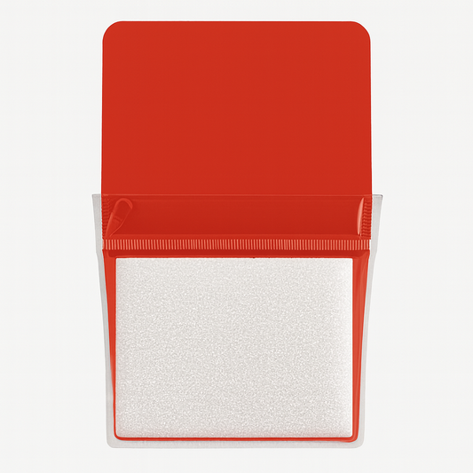 Whiteboard File with Magnet Red Color Size L 16 x 20  cm || L ملف جيب بلاستيك مع مغناطيس للسبورة لون أحمر مقاس 20*16 سم