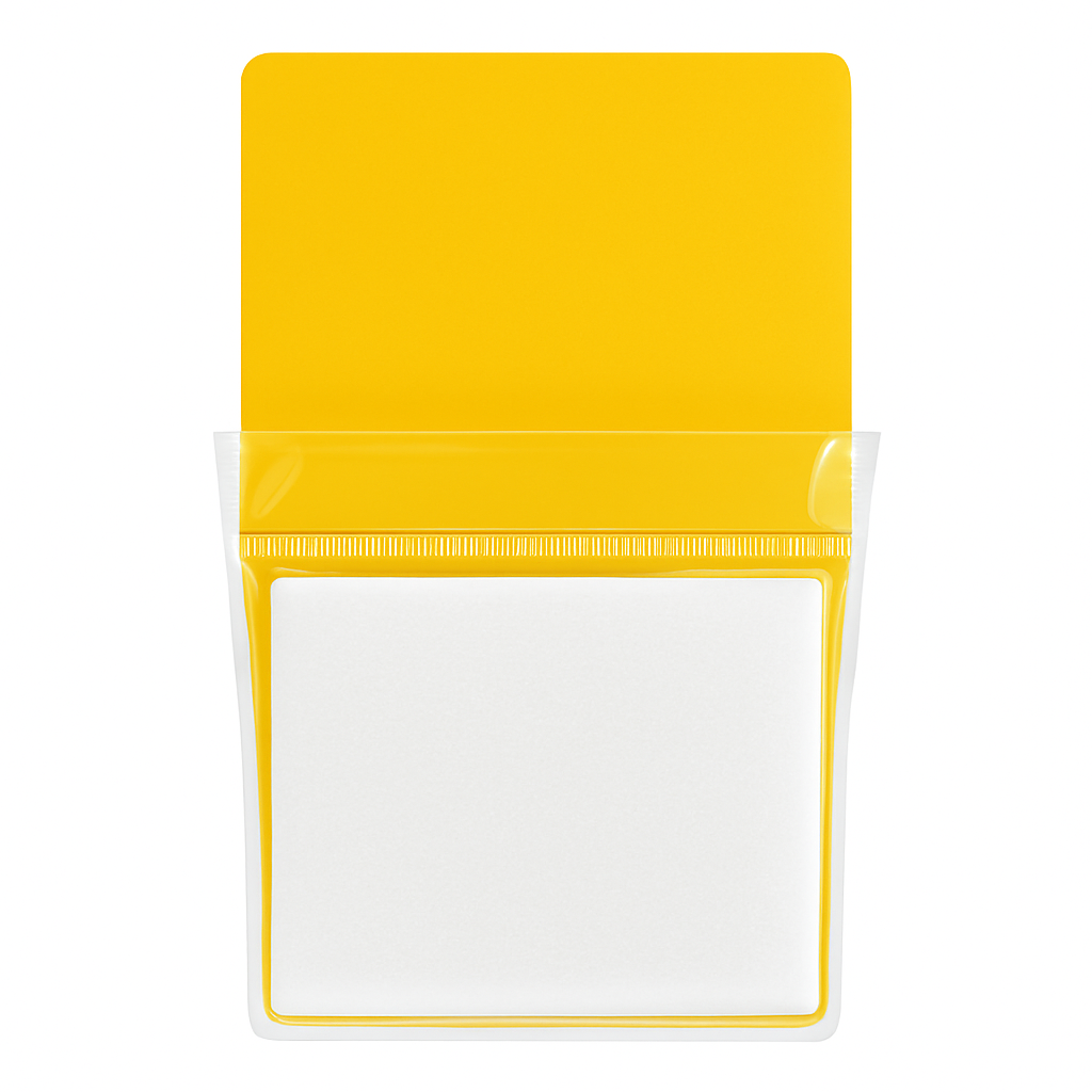 Whiteboard File with Magnet Yellow Color Size XL 24 x 30 cm || XL ملف جيب بلاستيك مع مغناطيس للسبورة لون أصفر مقاس 24*30 سم