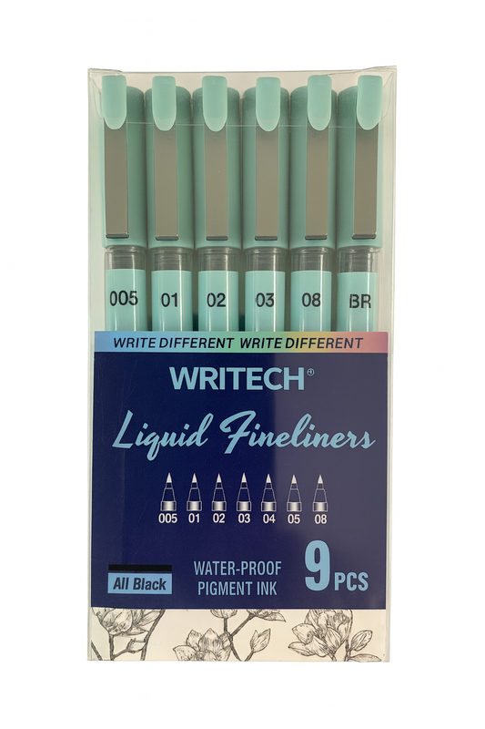 Writech Liquid Fineliner 6 Pcs || اقلام حبر رايتك ضعيفة فاين لاينر 6 حبة