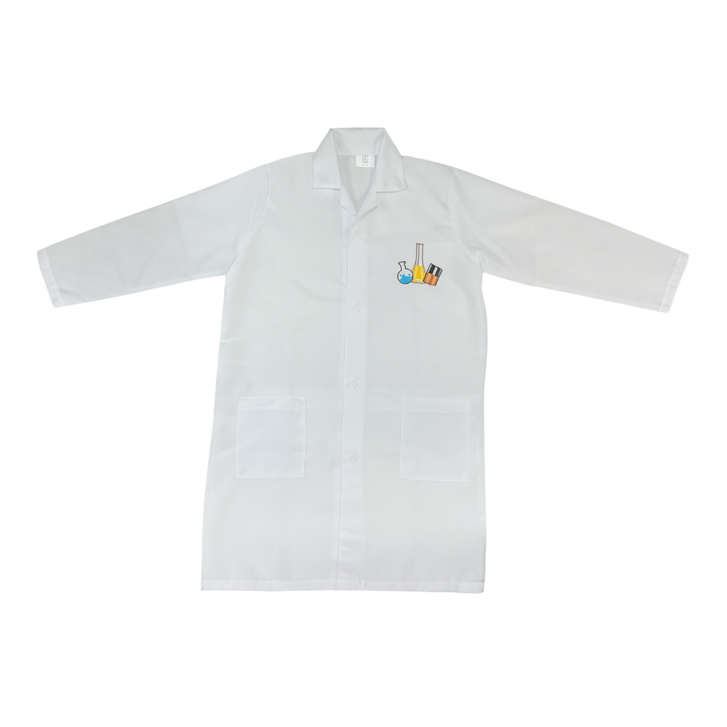 Lab Coat With Logo || لاب كوت بالطو علوم بنقشة