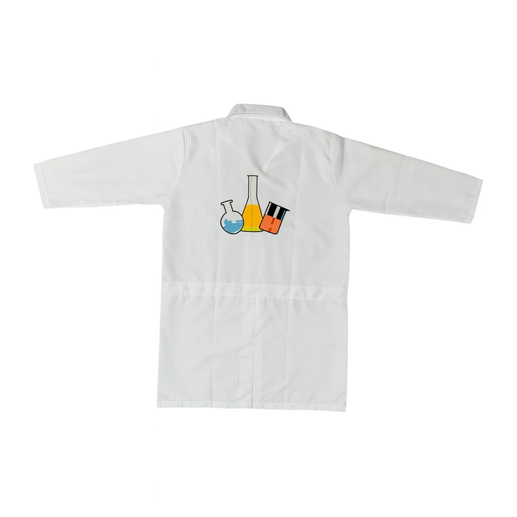 Lab Coat With Logo || لاب كوت بالطو علوم بنقشة